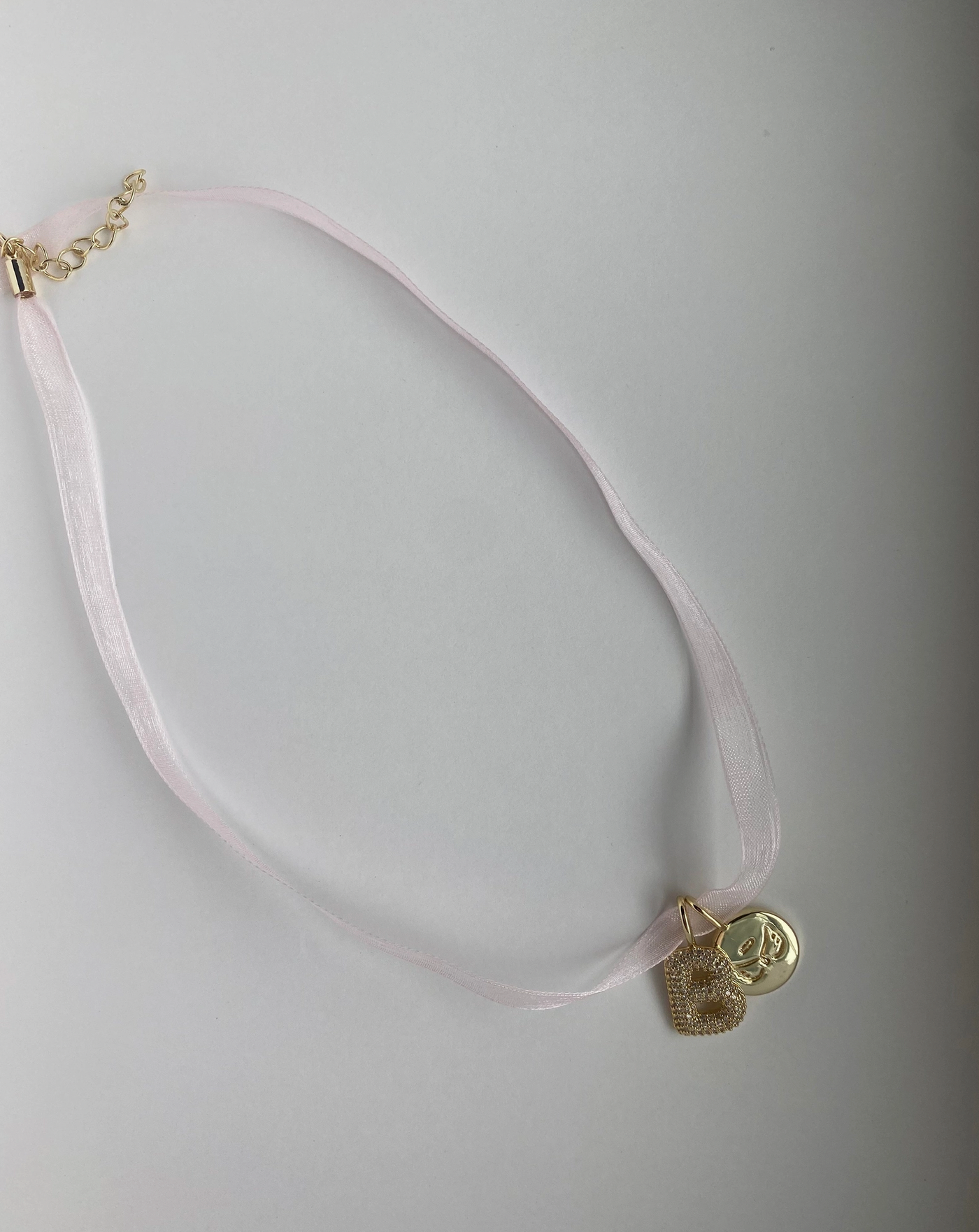 Ribbon Necklace in Perfectly Pink