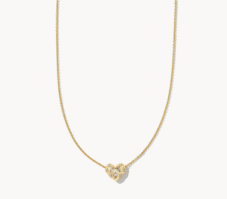 Kendra Scott Holland Heart Necklace White Crystal