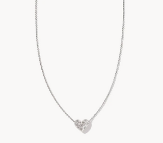 Kendra Scott Holland Heart Necklace White Crystal