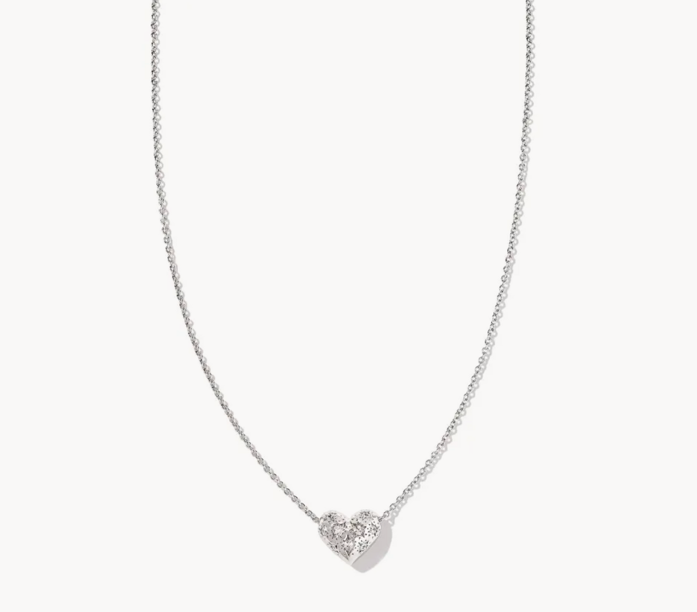 Kendra Scott Holland Heart Necklace White Crystal