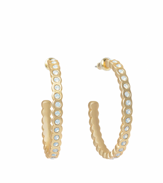 Spartina Chambers Hoop Earrings White Opal