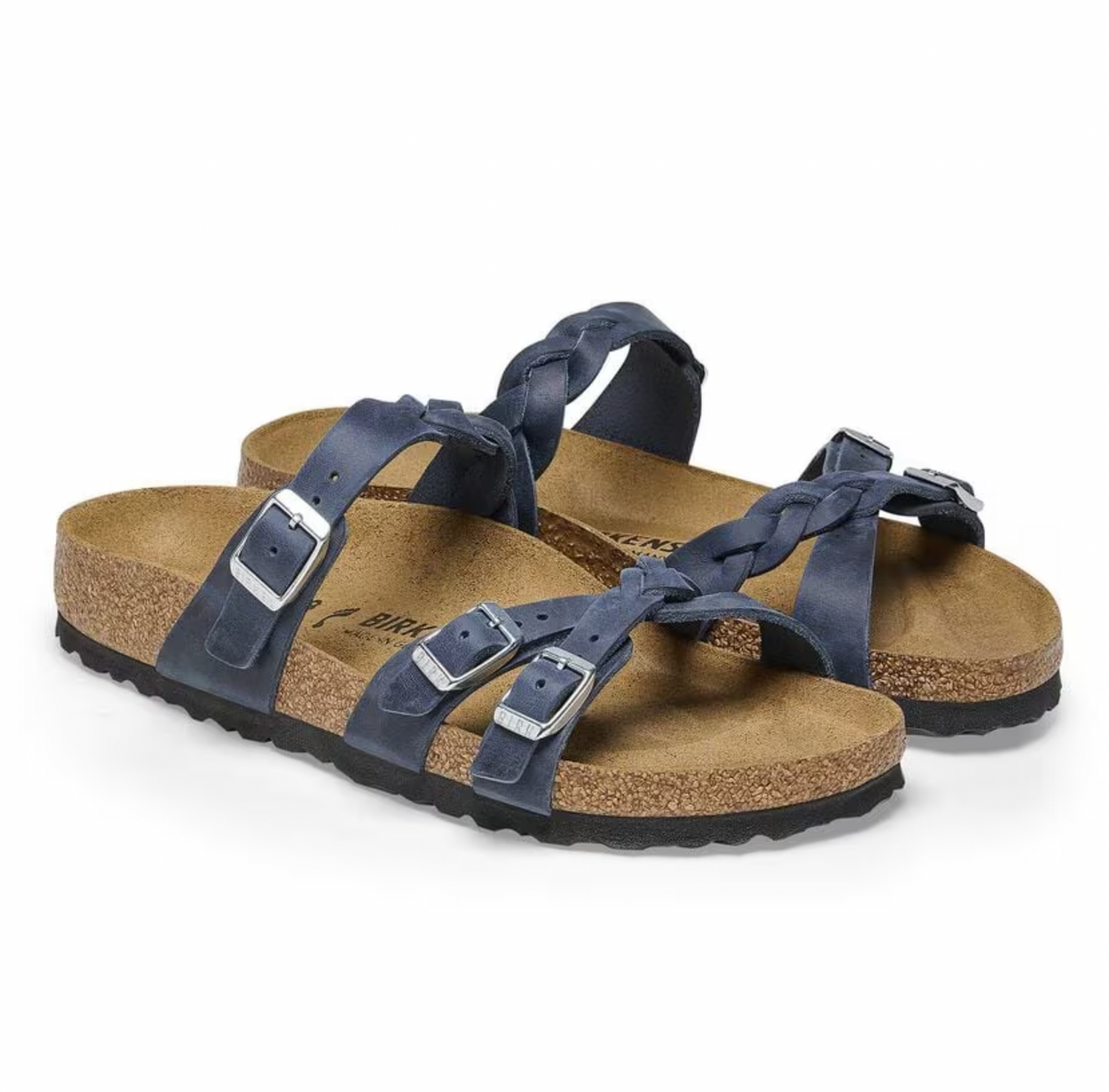 Birkenstock Franca Braided Oiled Leather - Navy