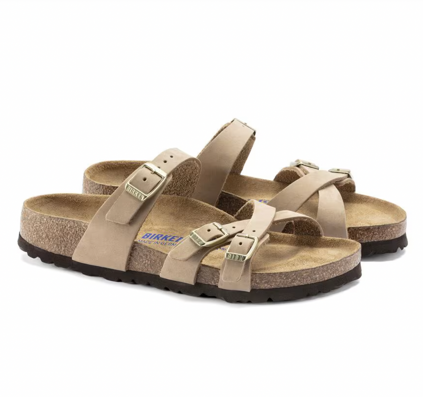 Birkenstock Franca Soft Footbed Nubuck Leather - Sandcastle