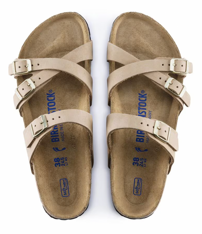 Birkenstock Franca Soft Footbed Nubuck Leather - Sandcastle