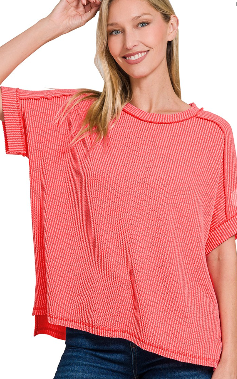 Cara Corded Rib Top