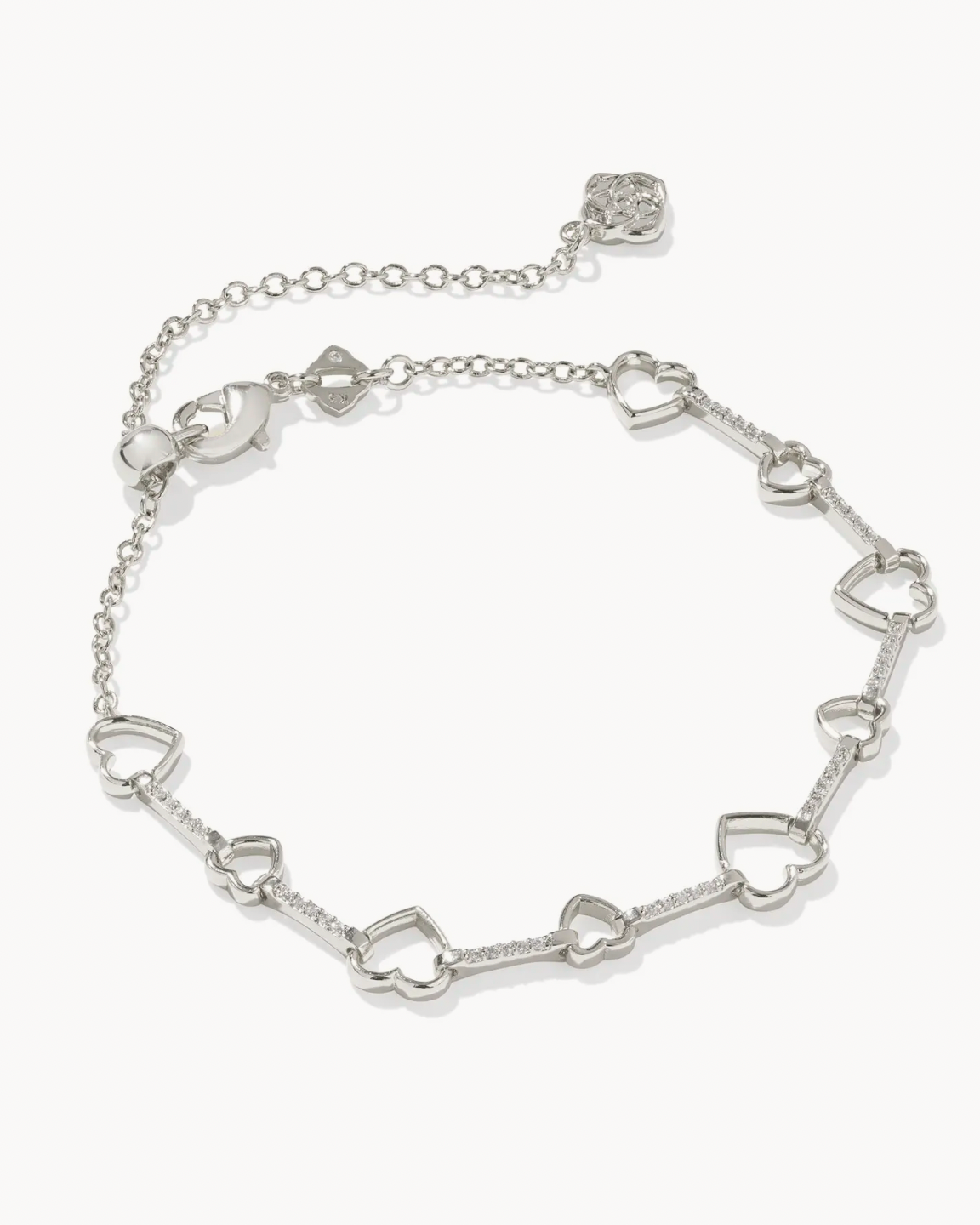 Kendra Scott Haisley Heart Delicate Silver Bracelet