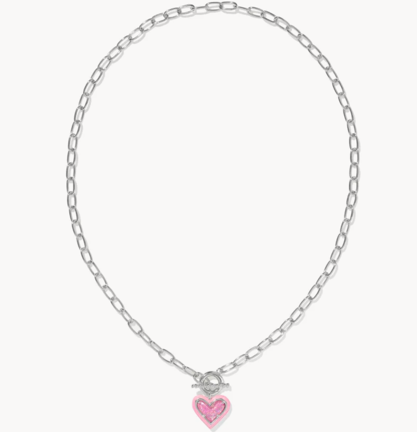 Kendra Scott Ari Heart Enamel Silver Necklace