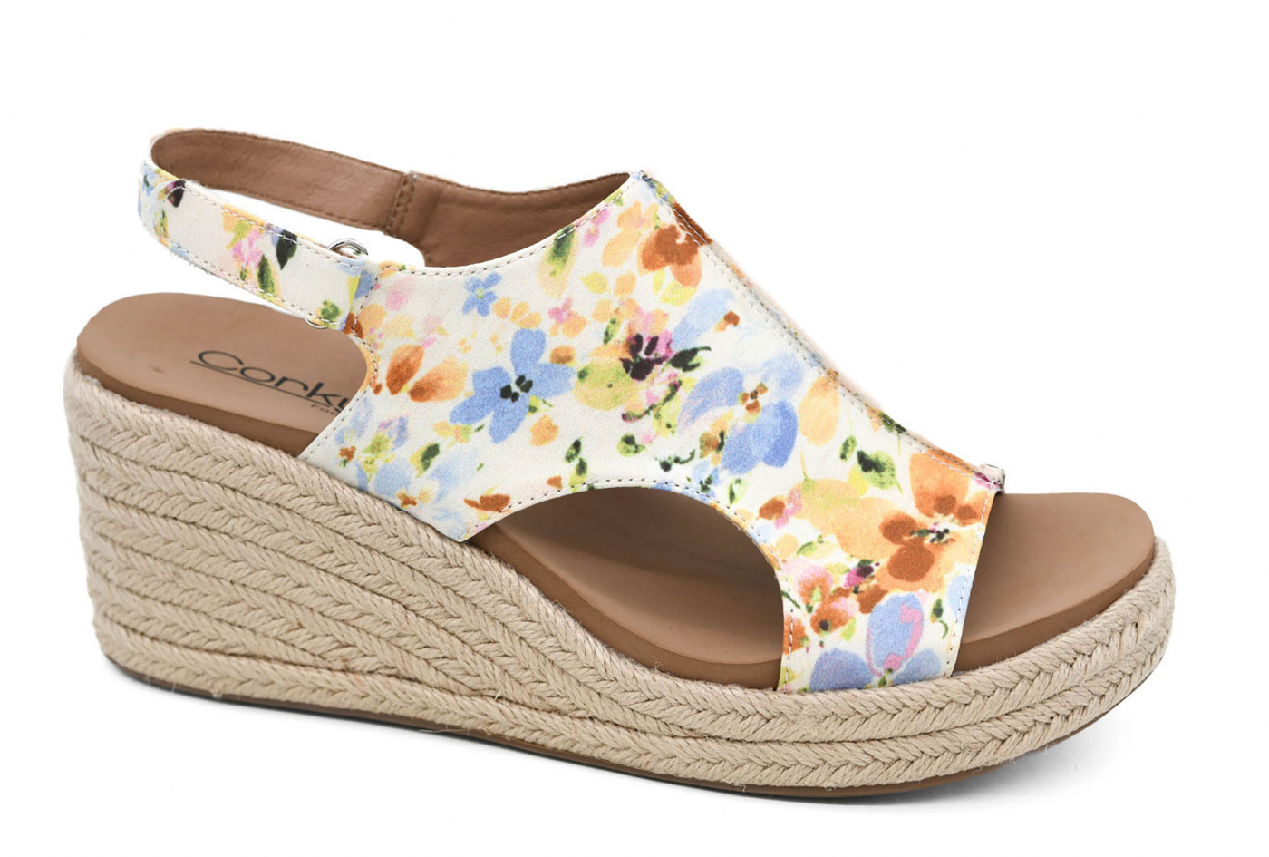 Corky's Carley Wedge Sandals Natural Mini Floral