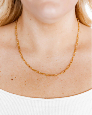 Linny Co Palmer Paperclip Necklace