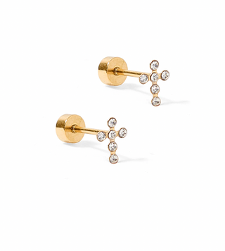 Linny Co Clara Cross Screwback Stud