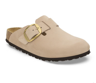 Birkenstock Boston Big Buckle Nubuck - Sandcastle NARROW