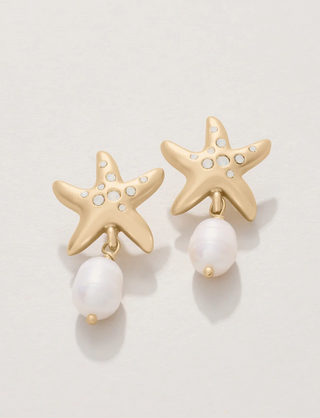 Spartina Starfish Pearl Earrings Opal