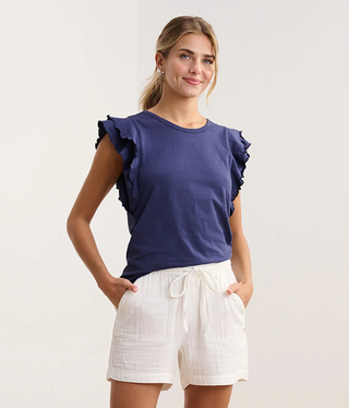 Hatley Layered Sleeve Tank - Patriot Blue