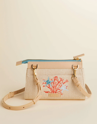Spartina Annie Crossbody Wristlet Ogeechee Sea Life Coral