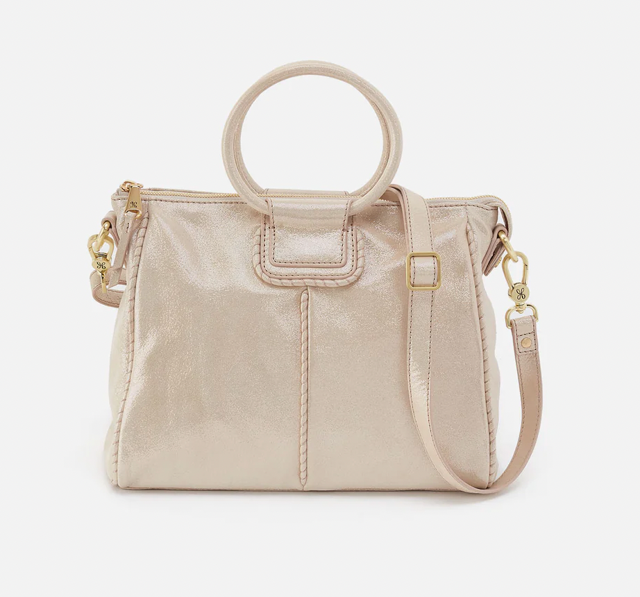 Hobo Sheila Medium Satchel - Sand Shimmer