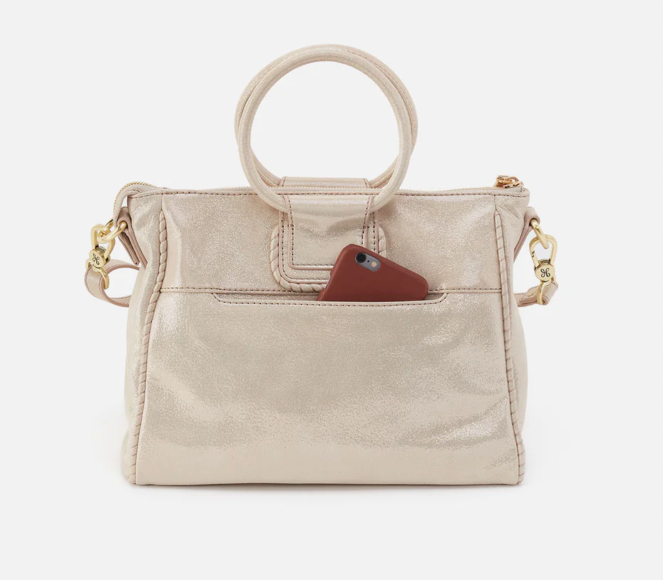 Hobo Sheila Medium Satchel - Sand Shimmer