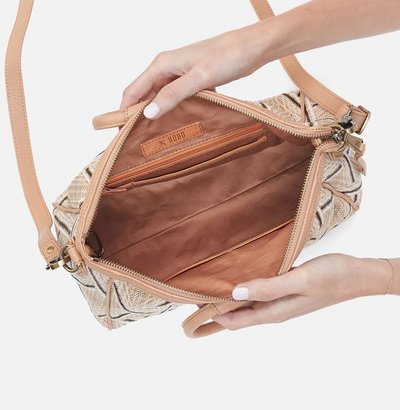 Hobo Sheila Medium Satchel - Cream Raffia