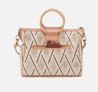 Hobo Sheila Medium Satchel - Cream Raffia