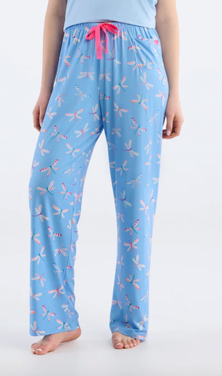 Capelton Road Women's Patterned Dragonflies Pajama Pants