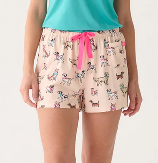 Capelton Road Women's Cute Pups Pajama Shorts