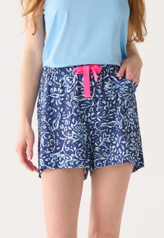 Capelton Road Women's Batik Flowers Pajama Shorts