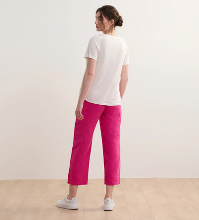 Hatley Straight Leg Linen Pants - Fuchsia