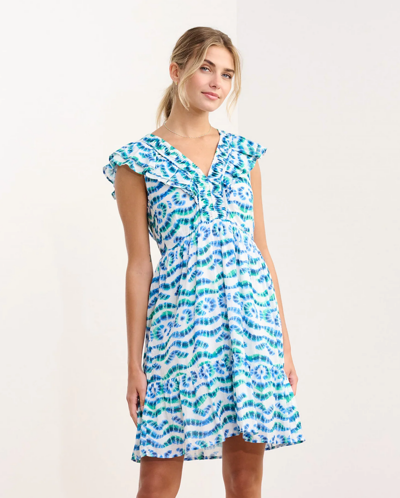 Hatley Zoe Ruffle Sleeve Dress - Shibori Waves