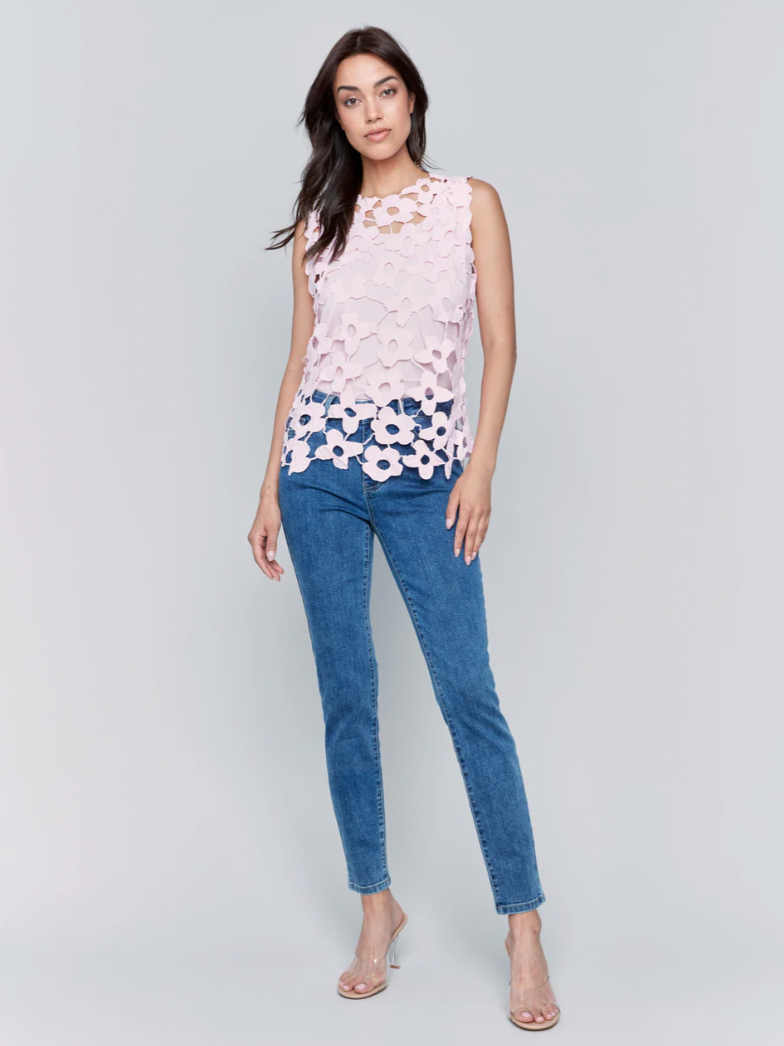 Pink Petal Crochet Top