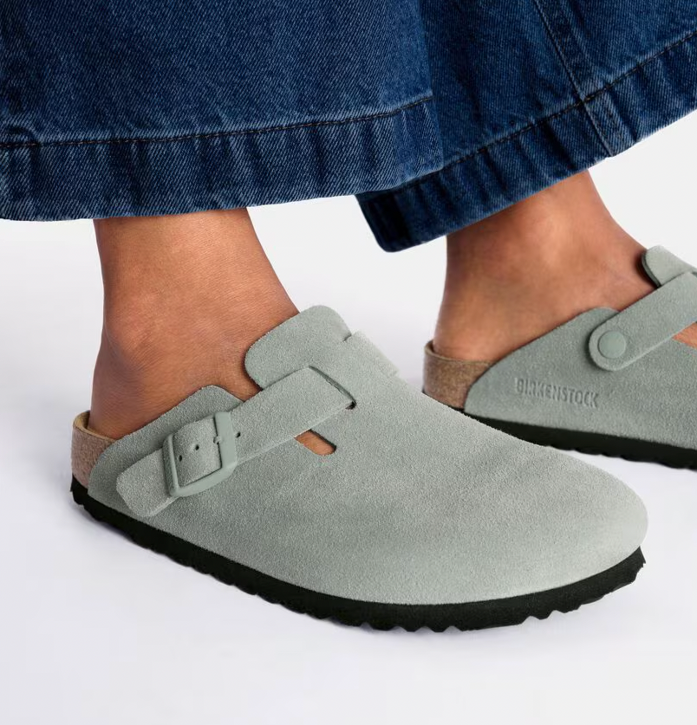 Birkenstock Boston Soft-Footbed (Narrow) - Pure Sage