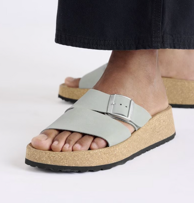 Birkenstock Almina Nubuck Leather - Pure Sage