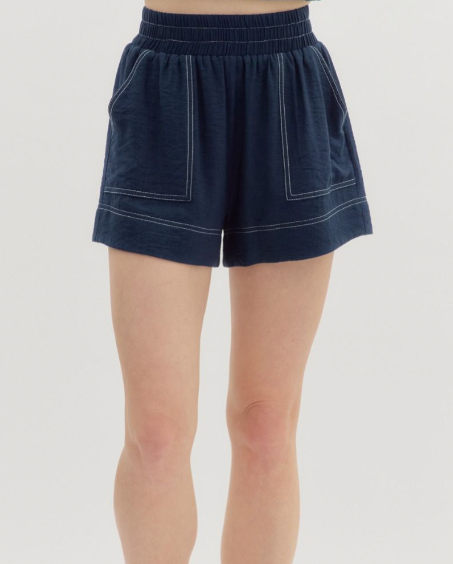 Entro Not Your Basic Navy Shorts