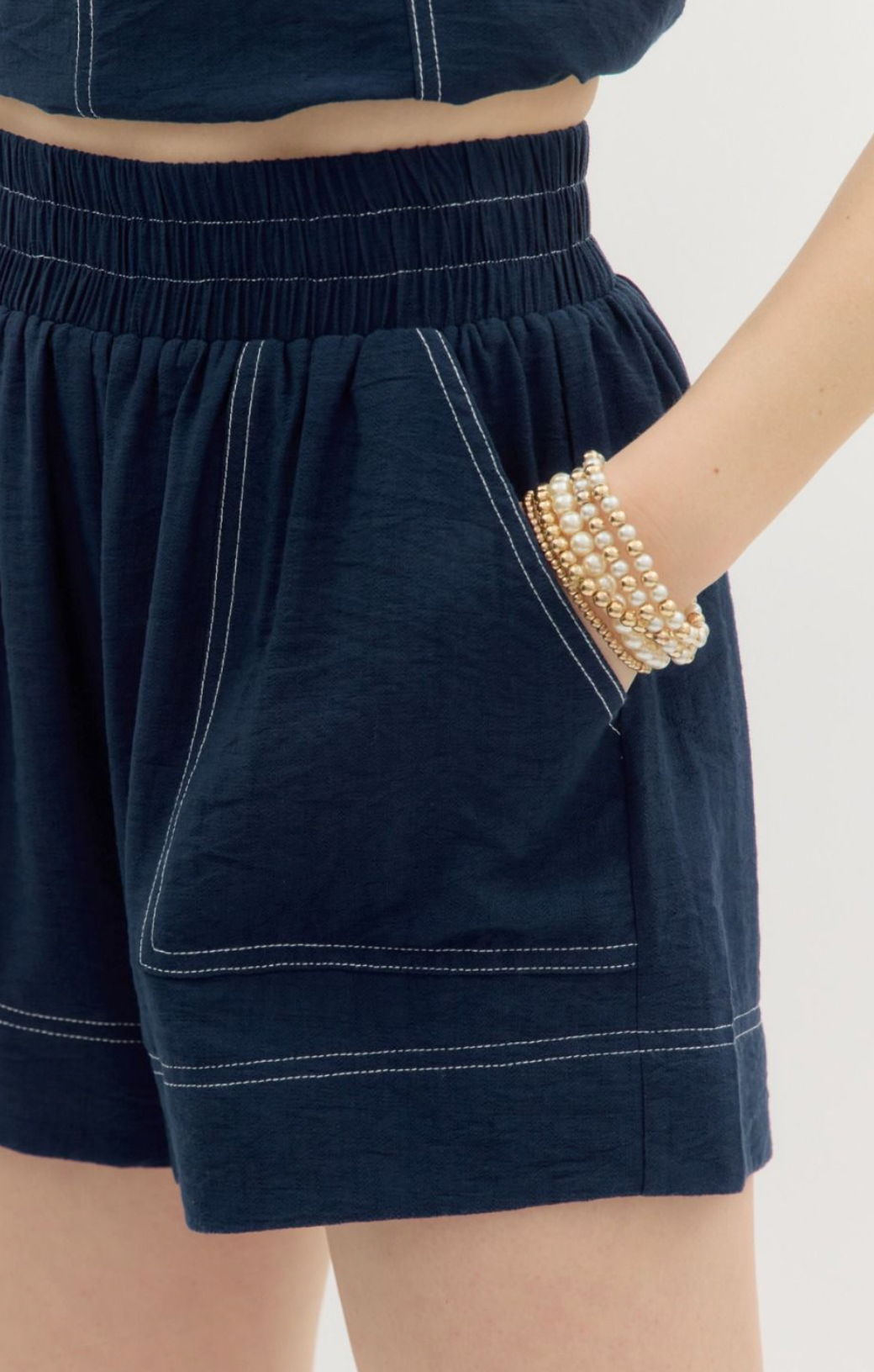 Entro Not Your Basic Navy Shorts