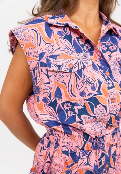 Floral Utility Romper