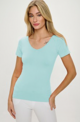 Seamless Reversible Short Sleeve Top