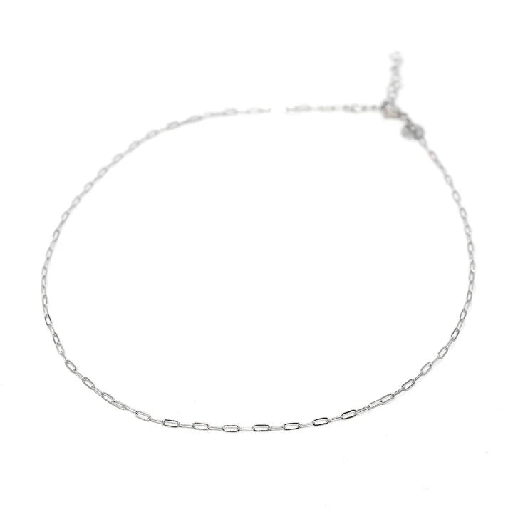 Mini Paperclip Silver Chain