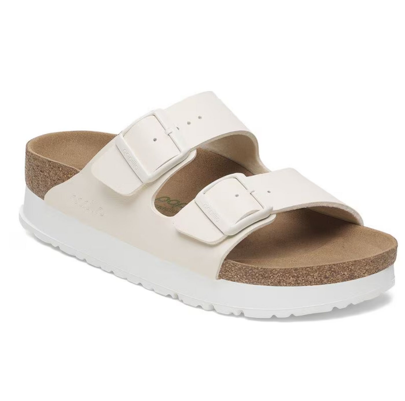 Birkenstock Arizona (Narrow) Flex Platform Birko-Flor Eggshell