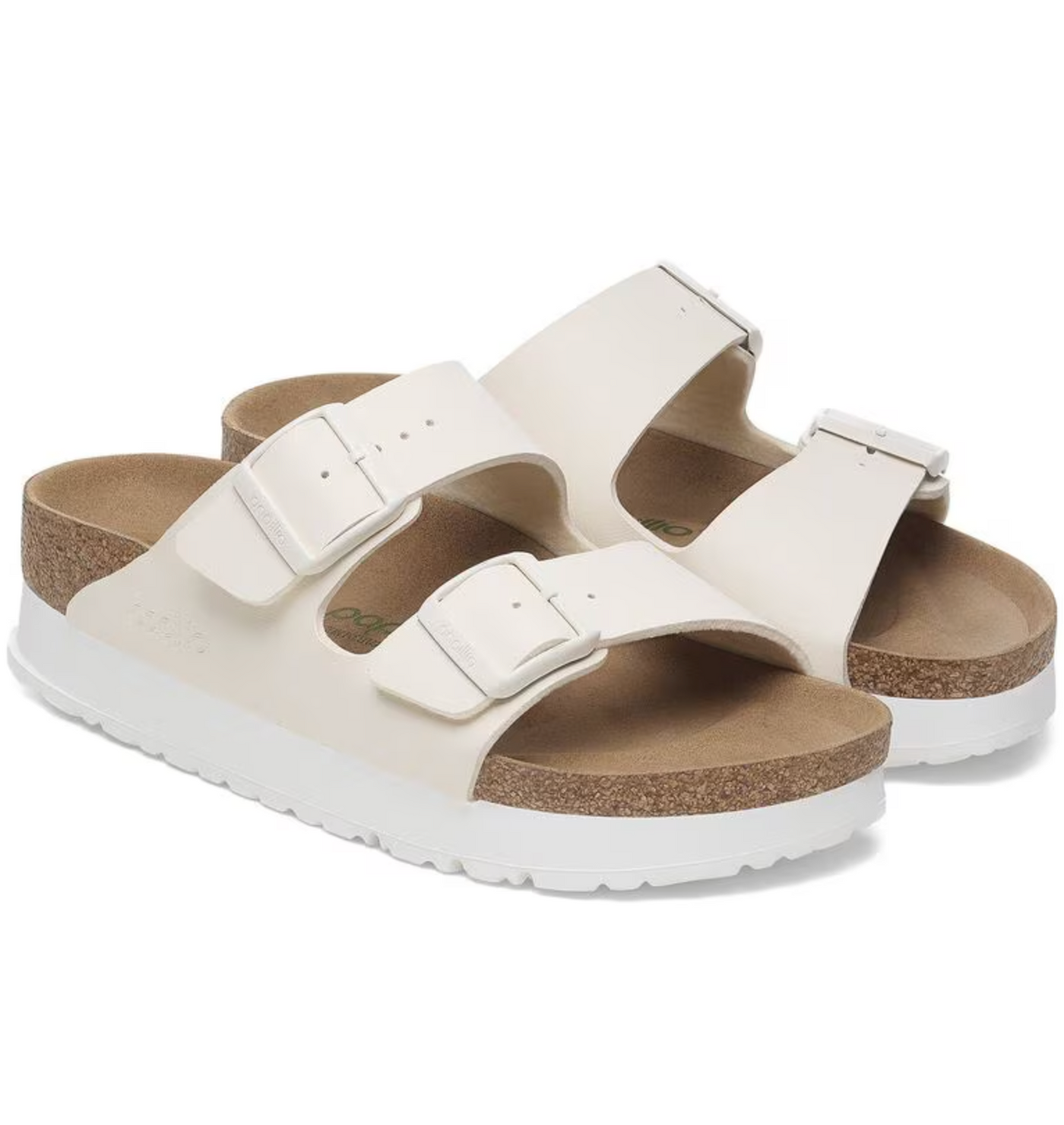 Birkenstock Arizona (Narrow) Flex Platform Birko-Flor Eggshell