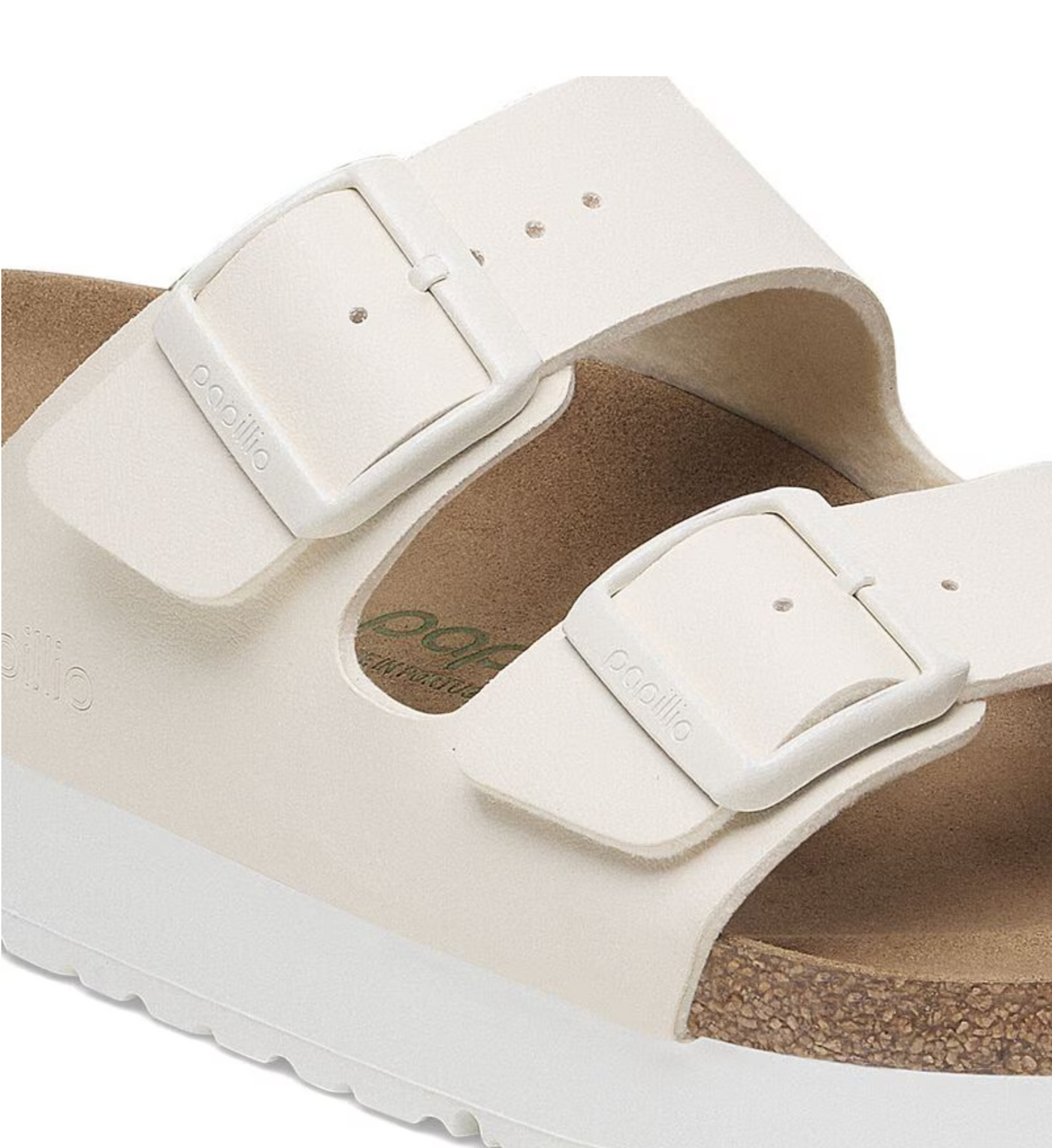 Birkenstock Arizona (Narrow) Flex Platform Birko-Flor Eggshell