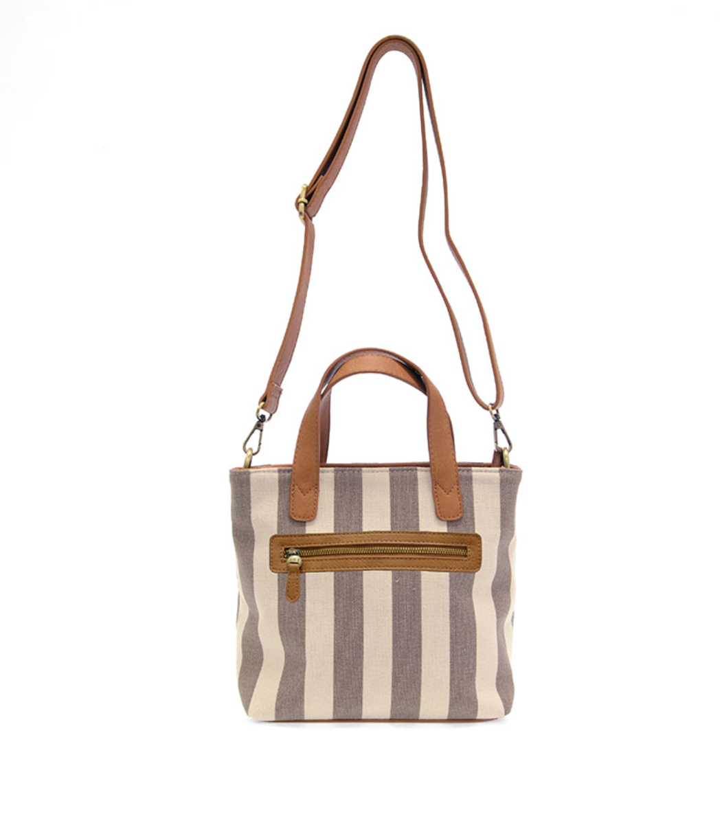 Awning Stripe Mini Canvas Tote