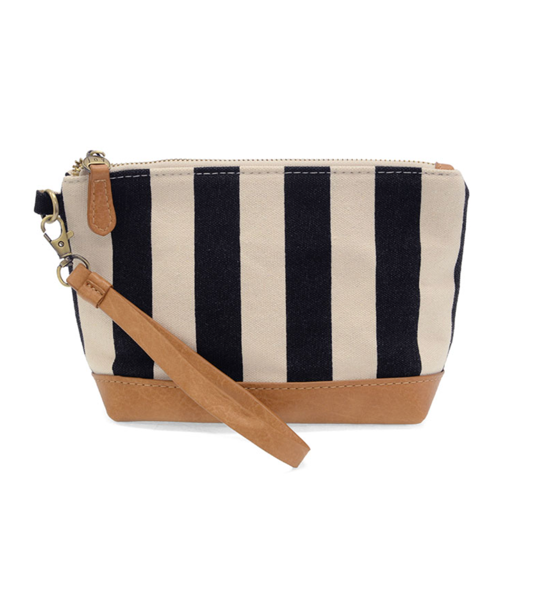 Awning Stripe Wristlet Canvas Bag