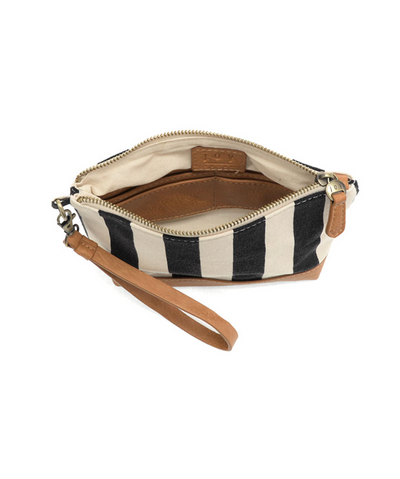 Awning Stripe Wristlet Canvas Bag