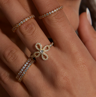 Sahira Chantel Cz Flower Ring