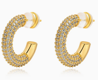 Sahira Demi Pave Hoop Earring