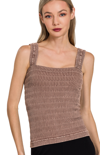 Seamless Winkle Stone Washed Tank