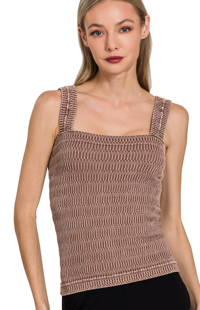 Seamless Winkle Stone Washed Tank