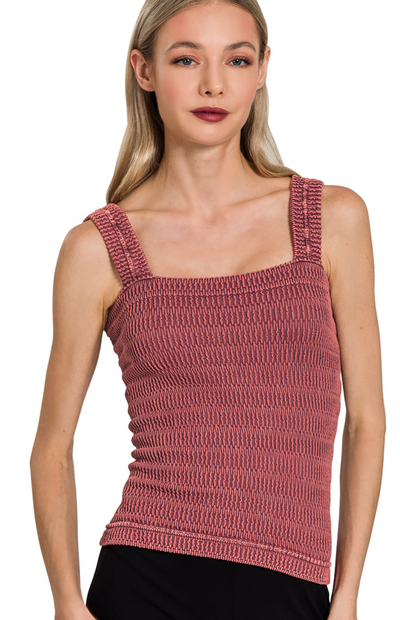 Seamless Winkle Stone Washed Tank