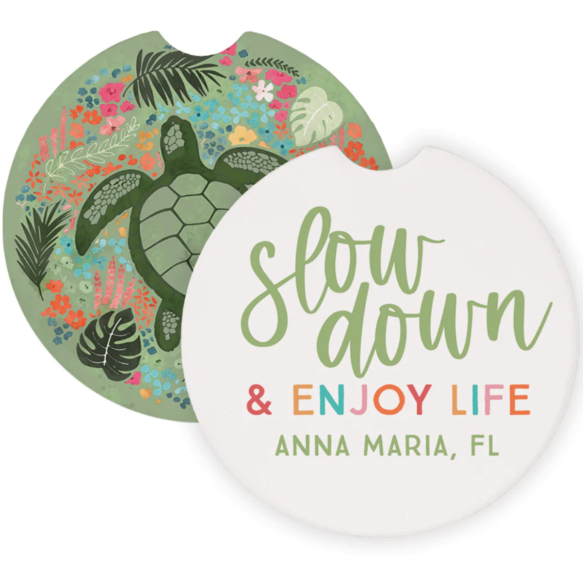 Slow Down Turtle Car Coaster Set