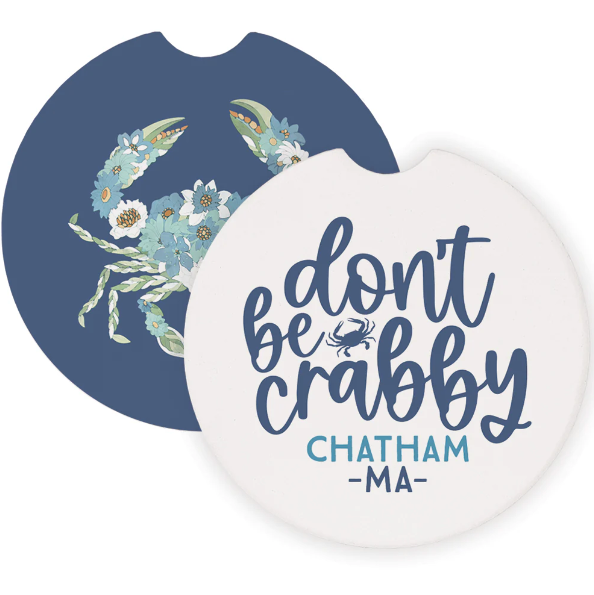 Don't Be Crabby Car Coaster Set