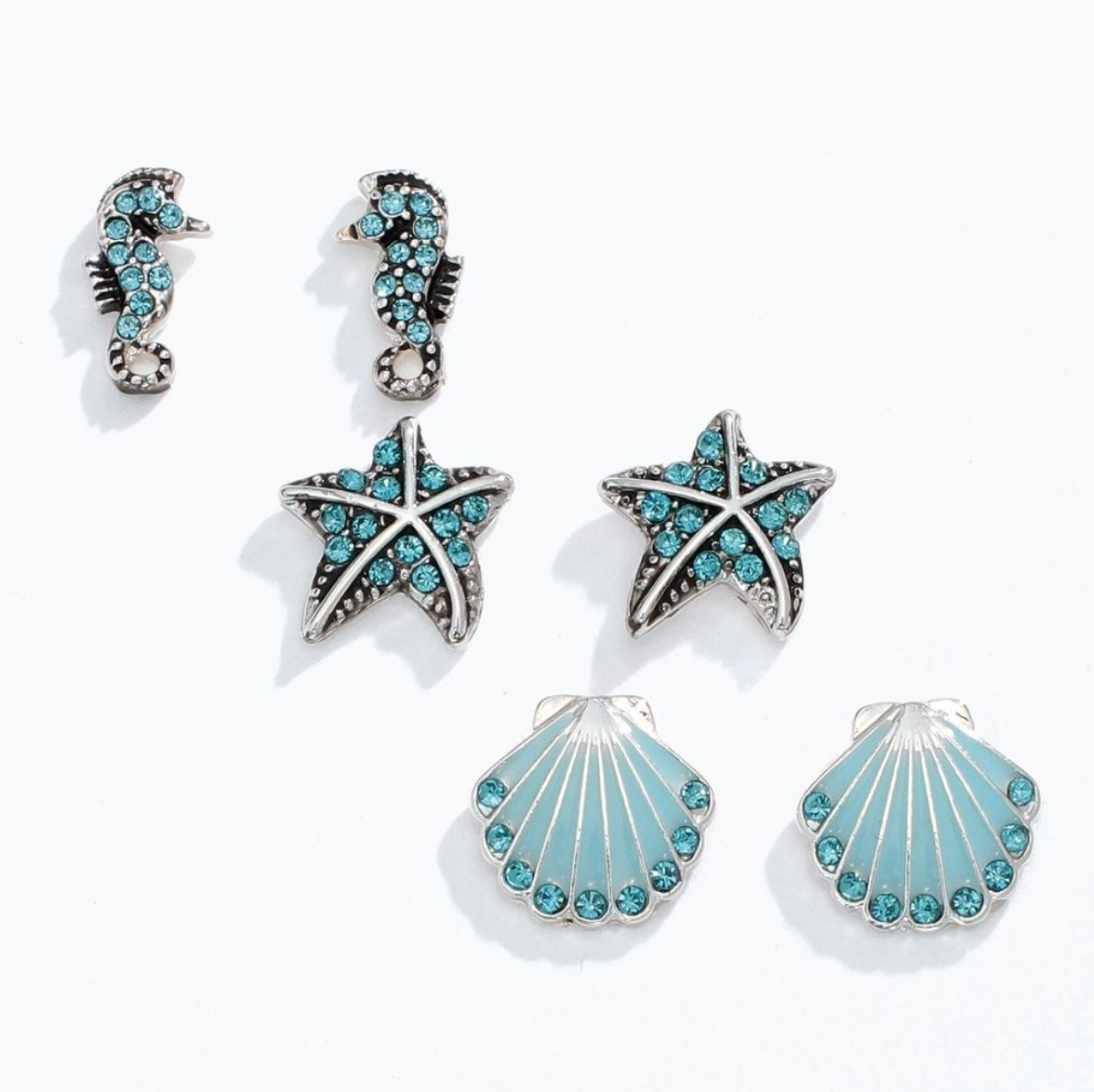 Aqua Sea Life Stud Trio