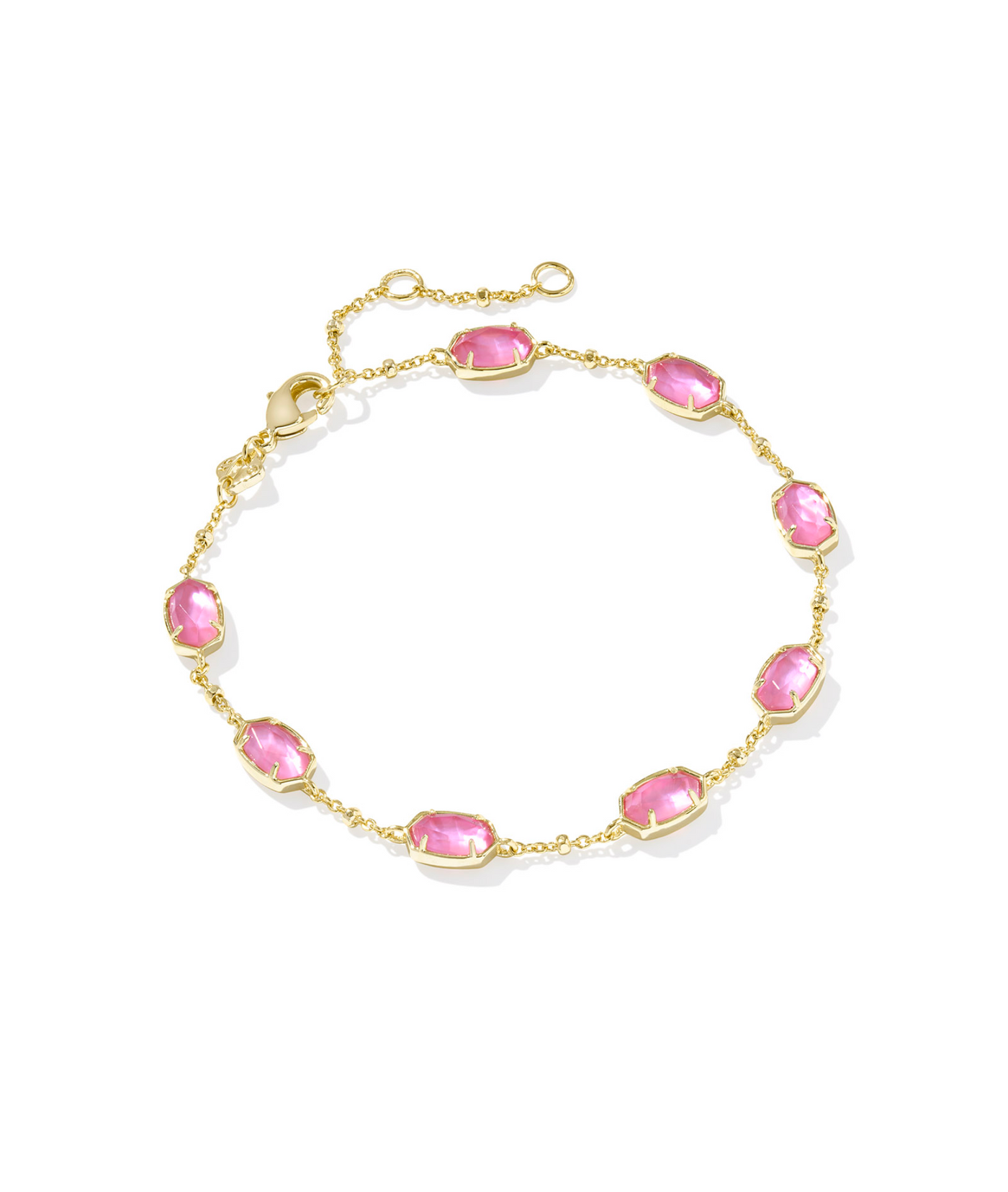 Emilie Gold Chain Bracelet in Azalea Illusion